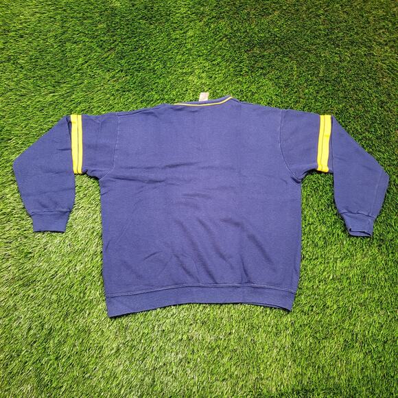 Vintage 80s Tropicana Casino V-Neck Sweatshirt Cropped Mens Small - Picture 3 of 4